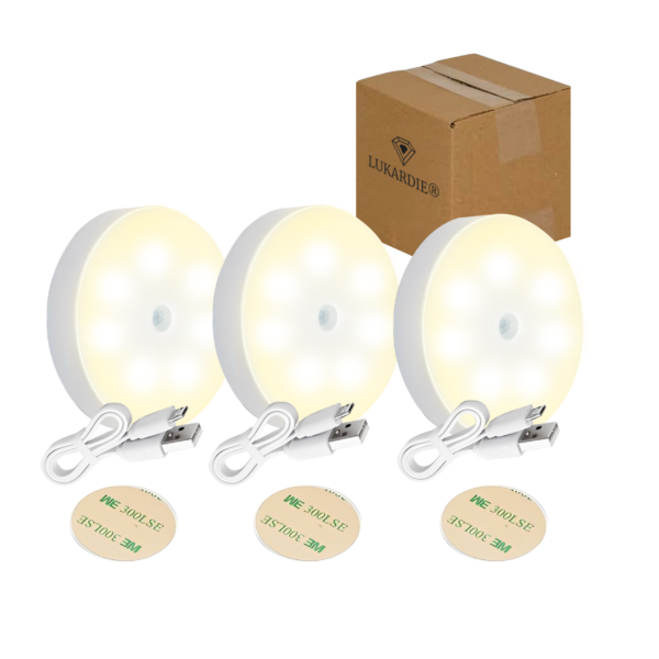 Draadloze wandlamp, Draadloze ledspot, Usb oplaadbaar, Nachtlampjes, Nachtlamp, Wandlamp, Kastlamp, Kastverlichting, Verlichting, Led lamp, Draadloze, Motion sensor light, Verpakkingsinhoud 3 stuks, Bewegingssensor, Bewegingsmelder, Duurzaam, Warm wit licht, Slim, Magneet, Magneten, Gereedschapvrije montage, Infrarood sensor, Oplaadbaar, Accu, Batterij, Batterijen, Energiezuinig, USB Kabel, Compact, Draadloos, Oplader, Power,