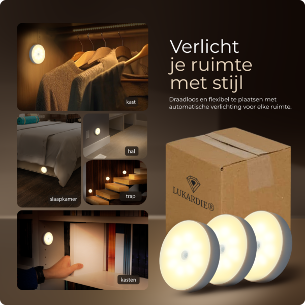 Draadloze wandlamp, Draadloze ledspot, Usb oplaadbaar, Nachtlampjes, Nachtlamp, Wandlamp, Kastlamp, Kastverlichting, Verlichting, Led lamp, Draadloze, Motion sensor light, Verpakkingsinhoud 3 stuks, Bewegingssensor, Bewegingsmelder, Duurzaam, Warm wit licht, Slim, Magneet, Magneten, Gereedschapvrije montage, Infrarood sensor, Oplaadbaar, Accu, Batterij, Batterijen, Energiezuinig, USB Kabel, Compact, Draadloos, Oplader, Power,